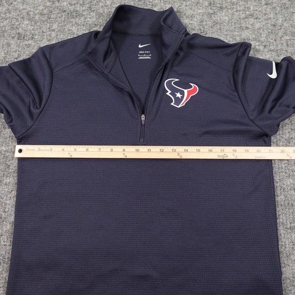 Houston Texans Pullover Jacket Mens Medium Navy Blue NFL Football Dri Fit Nike - Picture 10 of 13